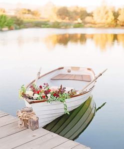Beautiful Boat Flowers Paint by numbers