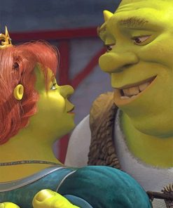 The Perfect couple Shrek and Fiona Paint by numbers