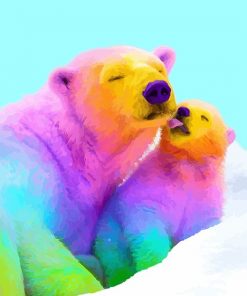 Colorful Bears Paint by numbers