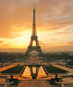 Eiffel Tower at Dawn Horizontal adult paint by numbers