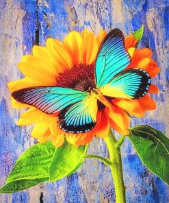 Butterfly On Sunflower Paint By Numbers