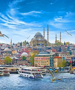 Istanbul Skyline Paint By Numbers