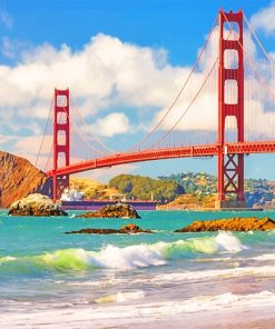 Golden Gate Bridge California Paint By Numbers