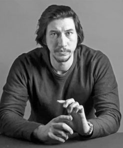 Adam Driver Black And White Paint By Numbers
