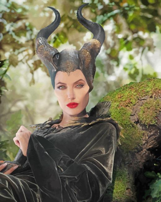 Angelina Jolie The Maleficent adult paint by numbers