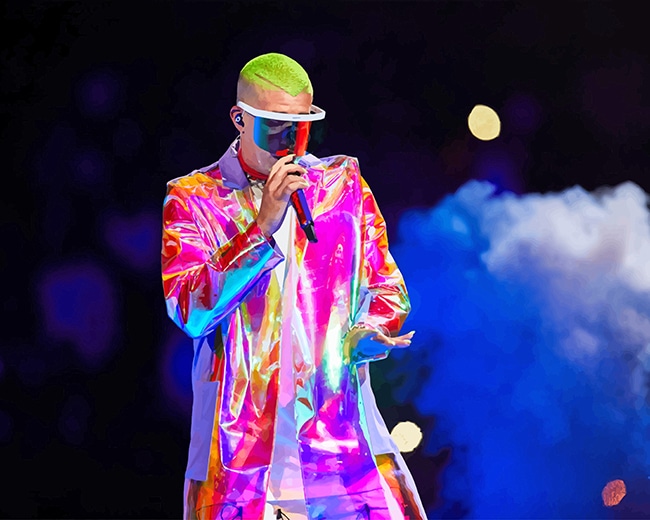 Bad Bunny Performing Rappers Paint By Numbers Paint by numbers