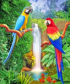 Beautiful Parrots adult paint by numbers