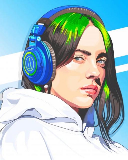 Billie Eilish Green Hair paint By numbers