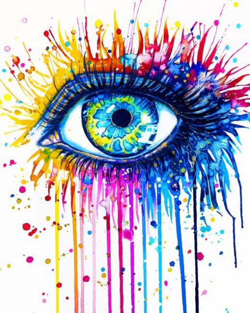 Colorful Splash Eye adult paint by numbers
