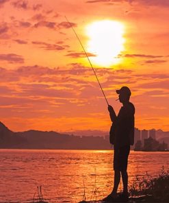 Fishing In The Sunset paint by number