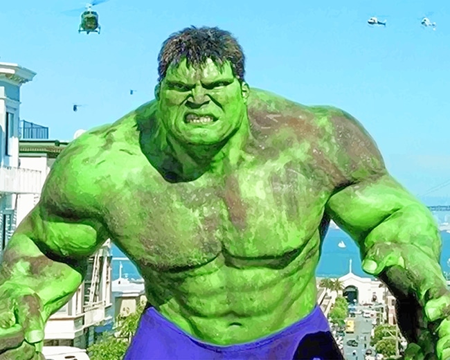 Hulk Movie - Superheroes Paint By Number - Paint by numbers UK