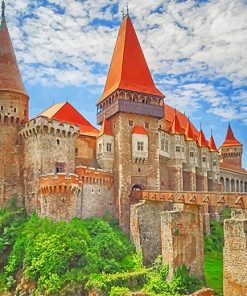 Corvin Hunyad Castle Romania paint by numbers