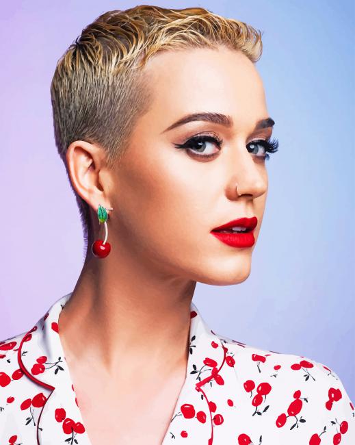 Katy Perry Short Hair Singers Paint By Numbers Paint By Numbers UK