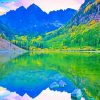 Maroon Bells Colorado USA paint by number