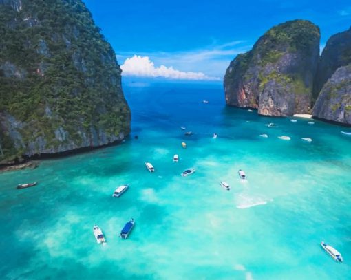 Maya Bay Thailand paint by number