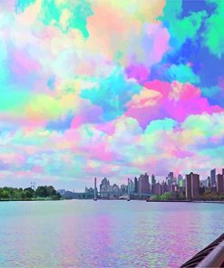 Rainbow Clouds paint by number