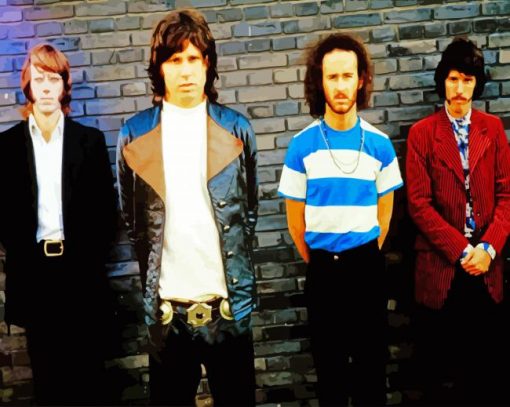 Ray Manzarek Jim Morrison Robby Krieger And John paint by number