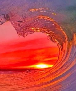 Santa Cruz Sunset Waves England adult paint by numbers