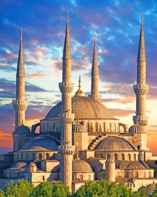 The Blue Mosque Turkey Istanbul paint By Numbers
