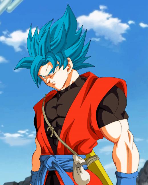 Xeno Goku ssj Blue - Paint By Numbers - Paint by numbers UK