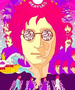 abstract john lennon adult paint by numbers