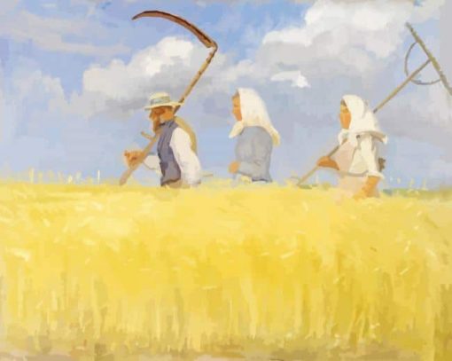 Anna Ancher Harvesters paint by number
