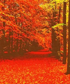 Autumn Aesthetic Forest paint by number
