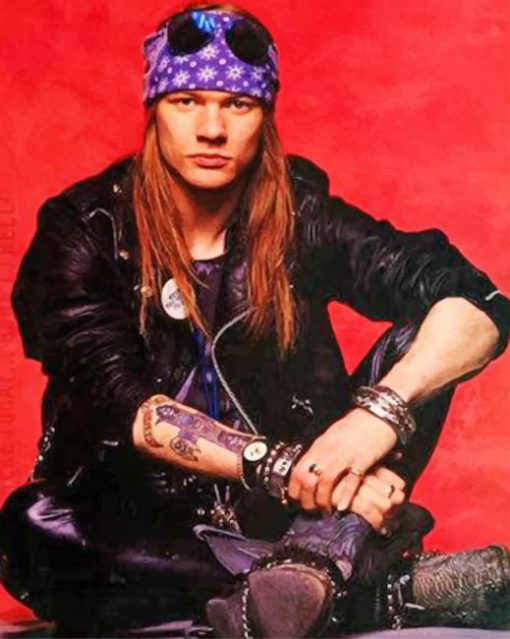 Axl Rose Rock Singer paint by number