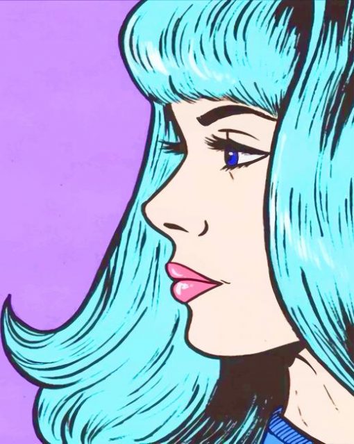 Beautiful Girl Pop Art paint by numbers