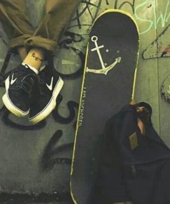 Black Skateboard paint by number