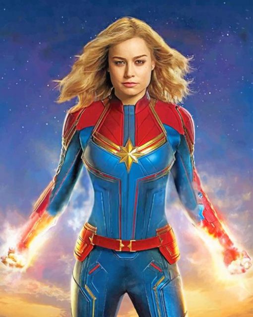 captain marvel woman adult paint by numbers