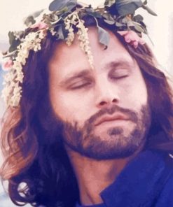 Chill Jim Morrison Flowers Crown paint by number