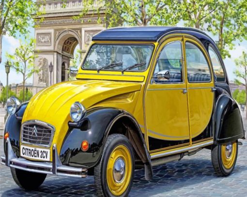 Citroen 2cv Mini Car Paint By Numbers