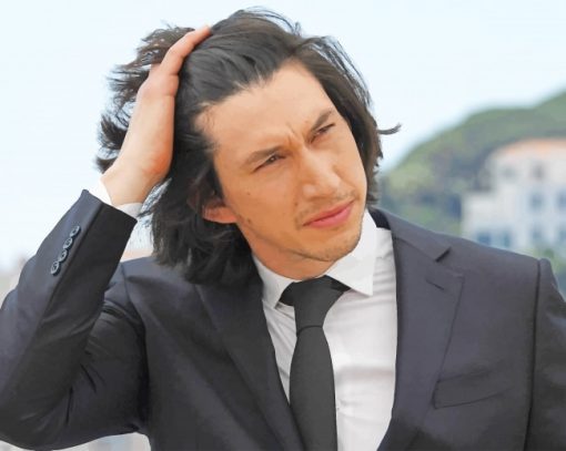 Classy Adam Driver paint by numbers