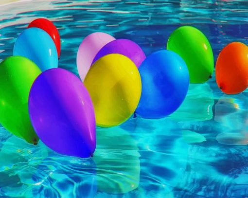Floating Colorful Balloons paint by number