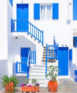 Greece Beautiful House paint By Numbers