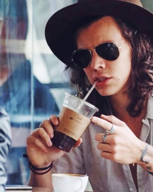 Harry styles Drinking Coffee paint By Numbers