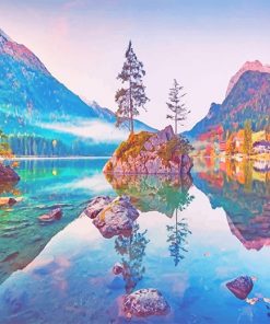 Hintersee Lake Germany paint by number