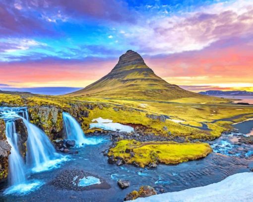 Kirkjufell Mountain Iceland Paint by numbers