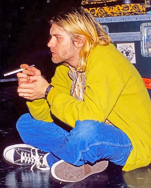 Porta Carte AMBROSIANA GB Eye Ltd Con Kurt Cobain In Fumo - Licenza Ufficiale - Porta Bancomat, Tessere E Carte Di Credito