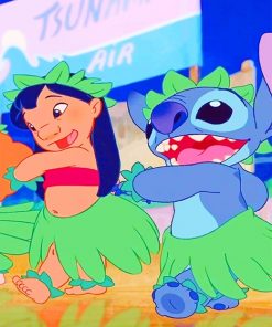 Lilo and Stitch in Hawai paint by numbers
