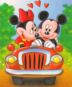 Mickey Mouse And Minnie Mouse paint by number
