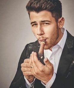 Nick Jonas Smoking Cigarette Paint By Numbers