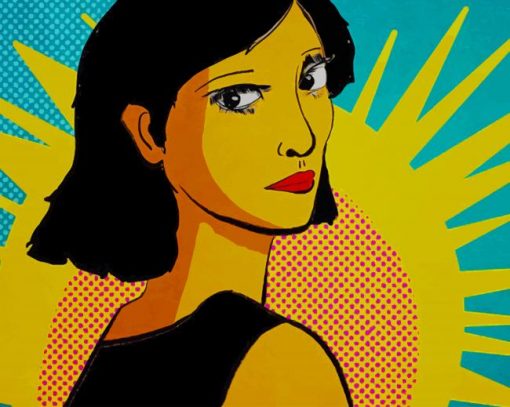 Pop Art Woman With Short Hair paint by number