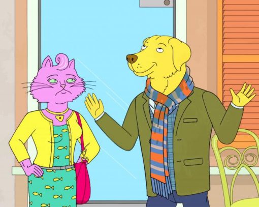 Princess Caroline And Mr Peanutbutter paint by number