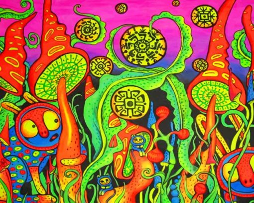 Psychedelic Trippy Art paint by number
