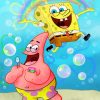 SpongeBob & Patrick Having Fun Paint By Numbers