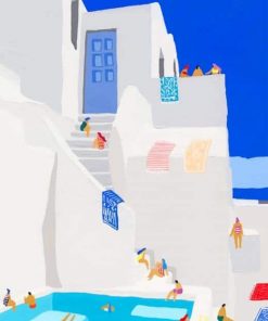 Summer Santorini paint By Numbers