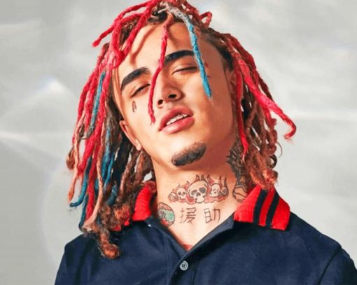 The Famous Singer Lil Pump paint by numbers