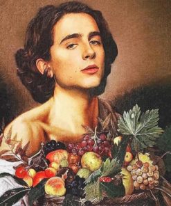 Timothée Chamalet With Basket Fruit Paint By Numbers